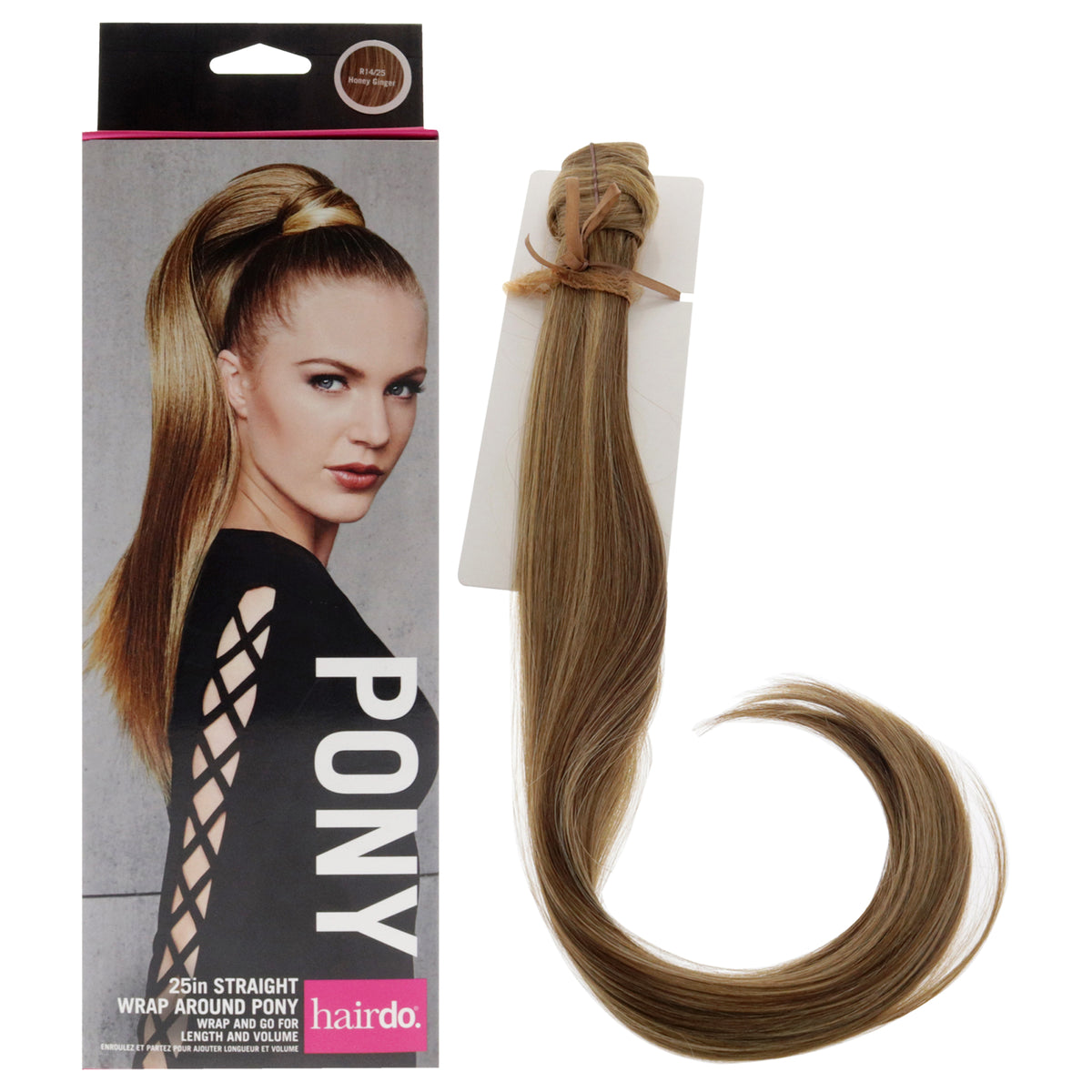 Straight Wrap Around Pony  R14 25 Honey Ginger by Hairdo for Women  25 Inch Hair Extension