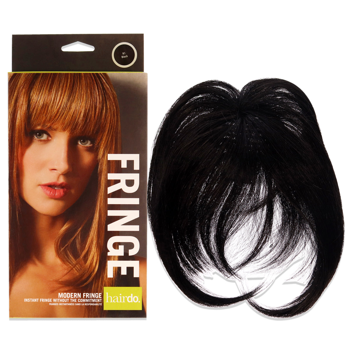 Modern Fringe Clip In Bang  R1 Black by Hairdo for Women  1 Pc Hair Extension