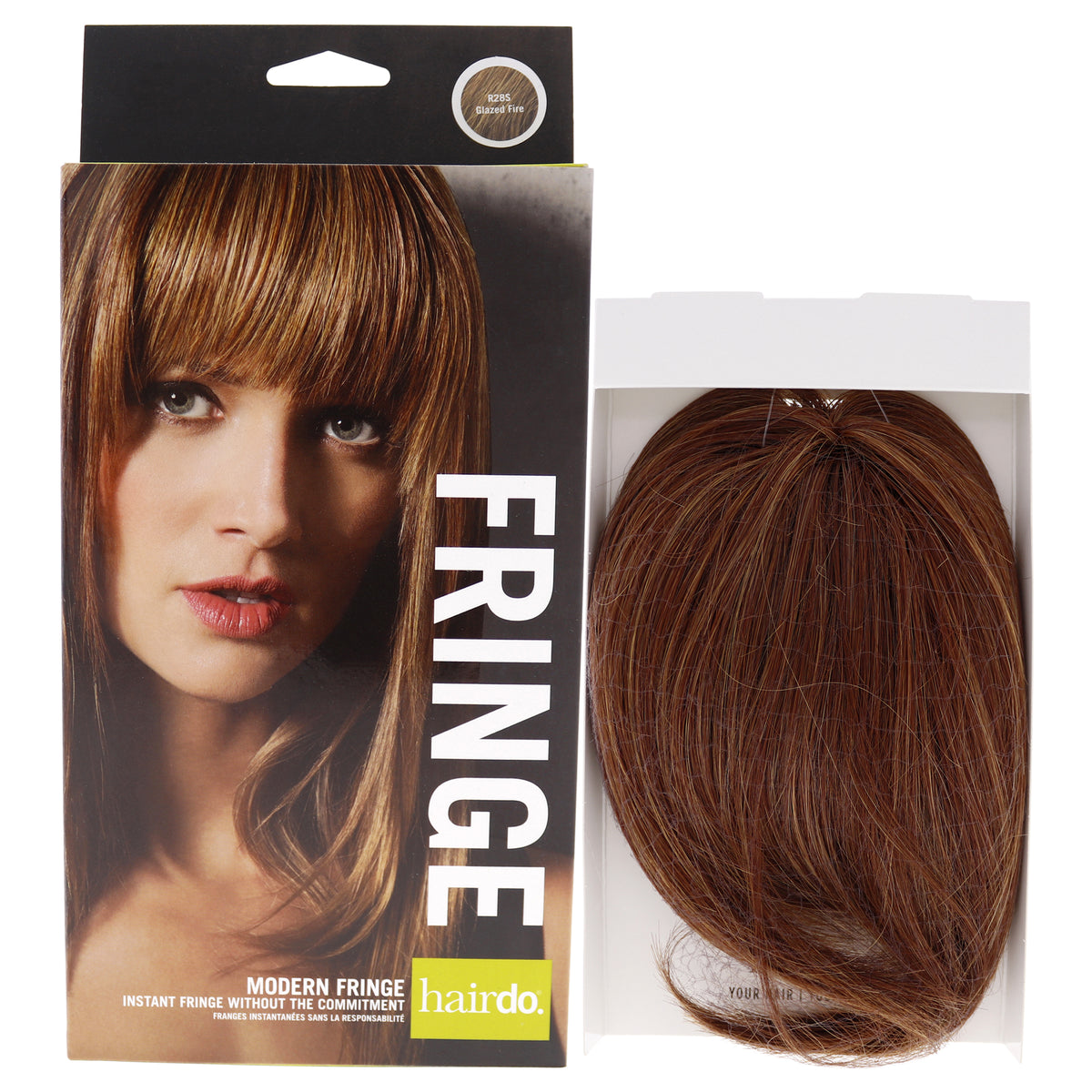 Modern Fringe Clip In Bang  R28S Glazed Fire by Hairdo for Women  1 Pc Hair Extension