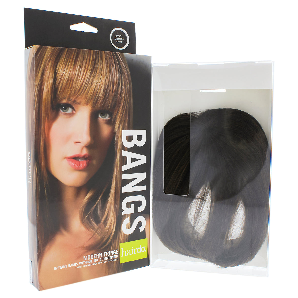 Modern Fringe Clip In Bang  R6 30H Chocolate Copper by Hairdo for Women  1 Pc Hair Extension