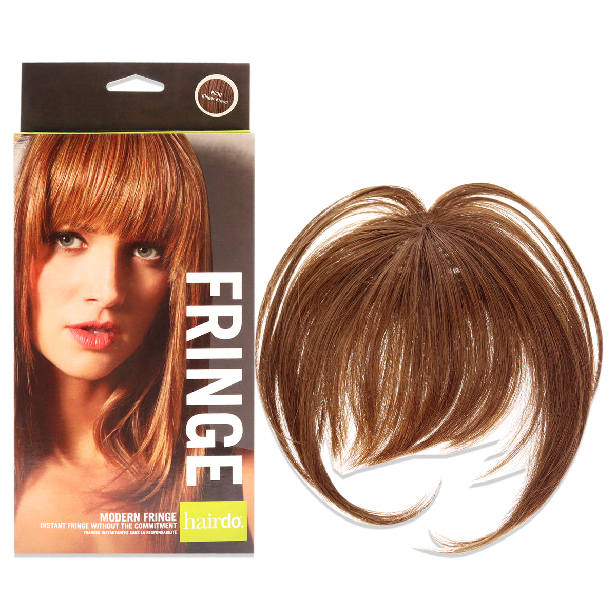 Modern Fringe Clip In Bang  R830 Ginger Brown by Hairdo for Women  1 Pc Hair Extension