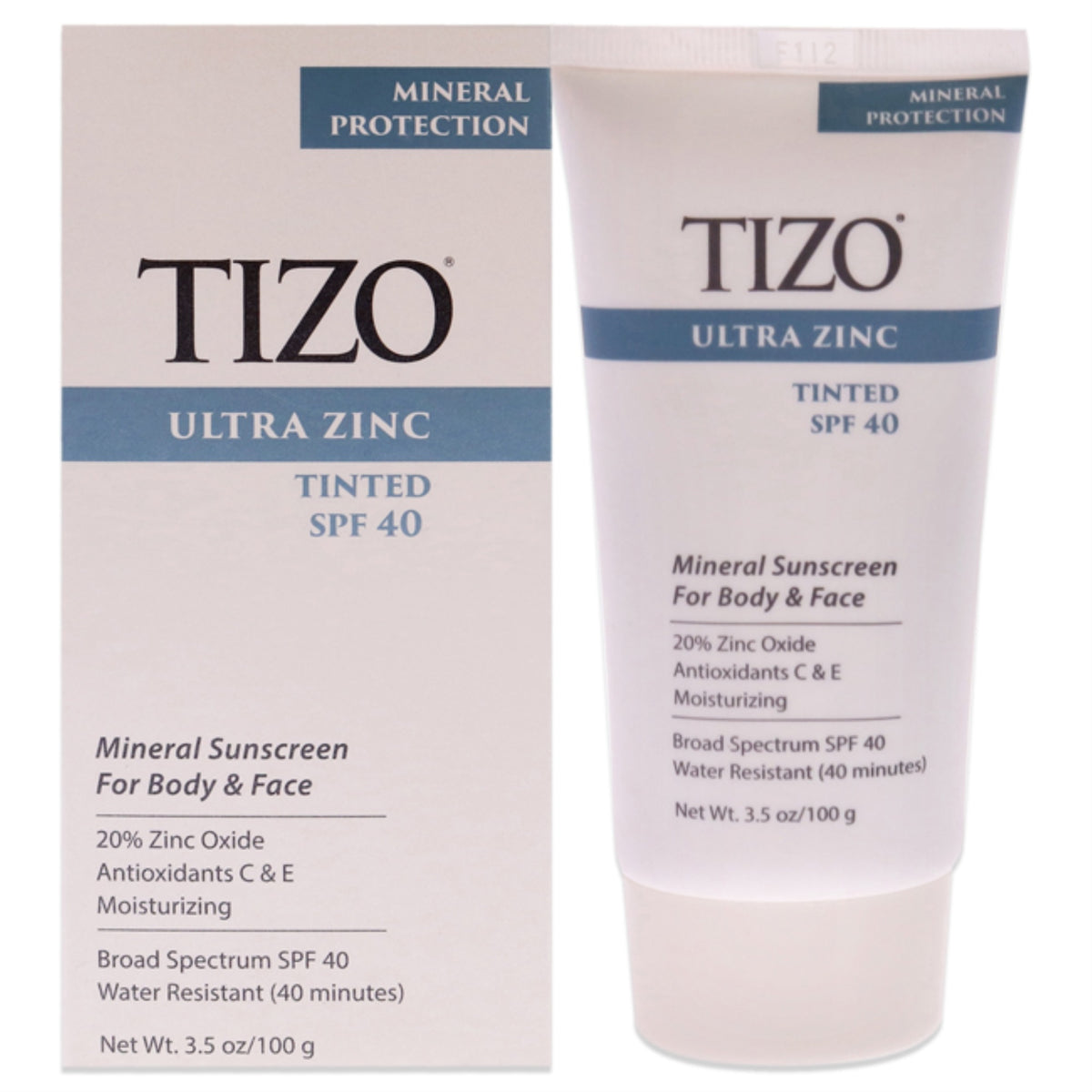 Body And Face Lightly Tinted SPF 40 by Tizo for Unisex  35 oz Sunscreen