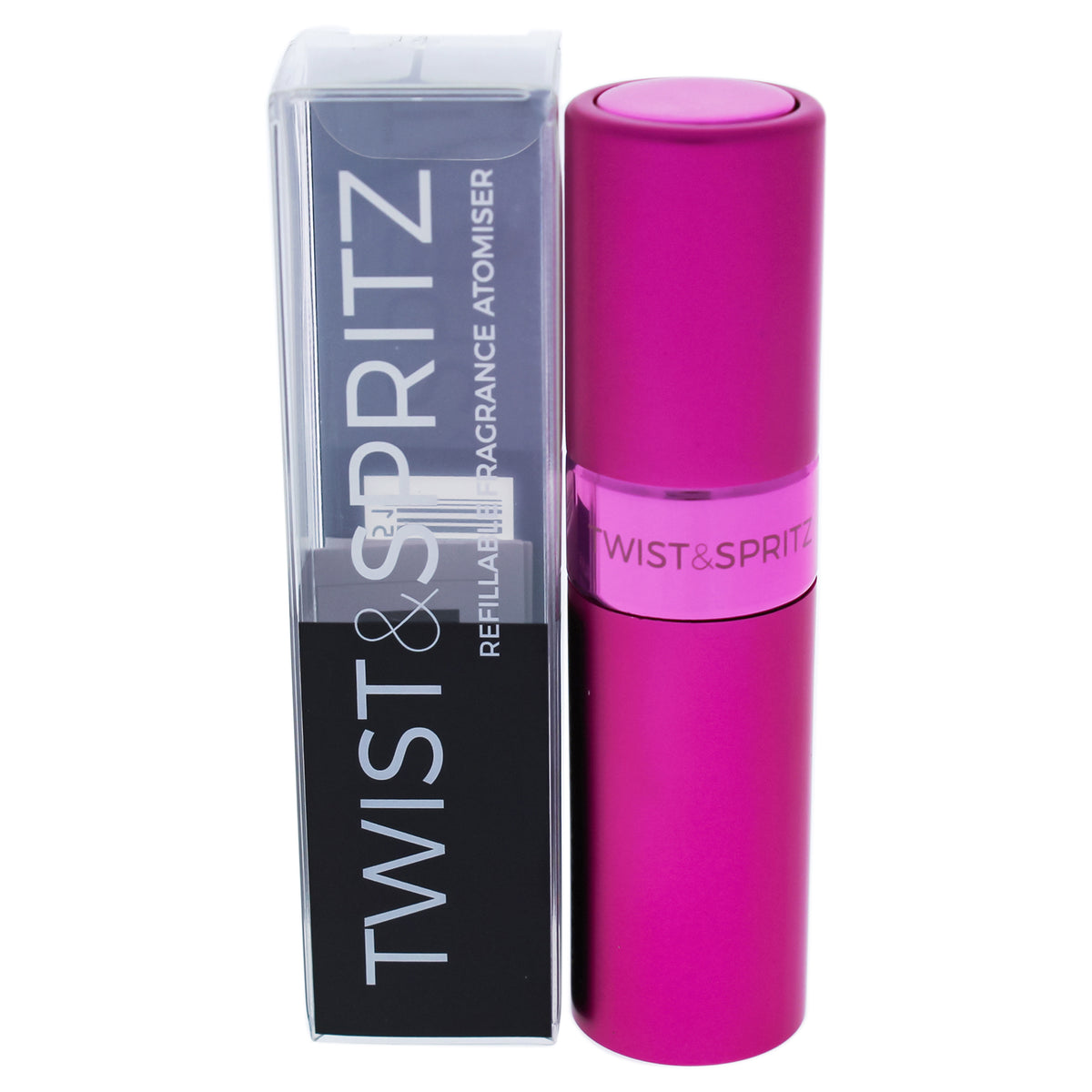 Twist and Spritz Atomiser  Hot Pink by Twist and Spritz for Women  8 ml Refillable Spray Empty