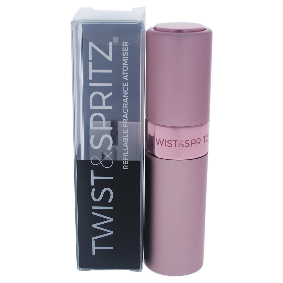 Twist and Spritz Atomiser  Light Pink by Twist and Spritz for Women  8 ml Refillable Spray Empty