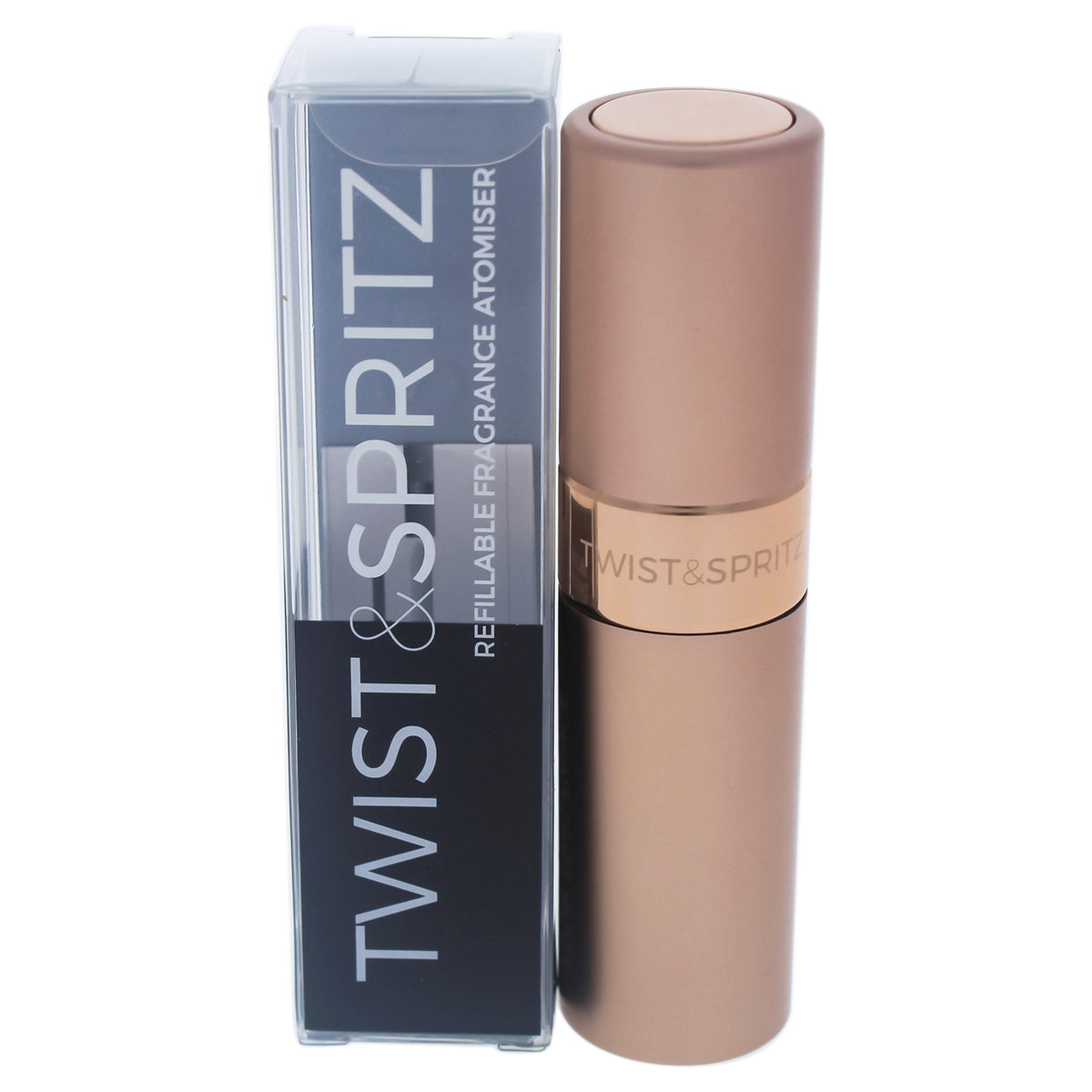 Twist and Spritz Atomiser  Rose Gold by Twist and Spritz for Women  8 ml Refillable Spray Empty