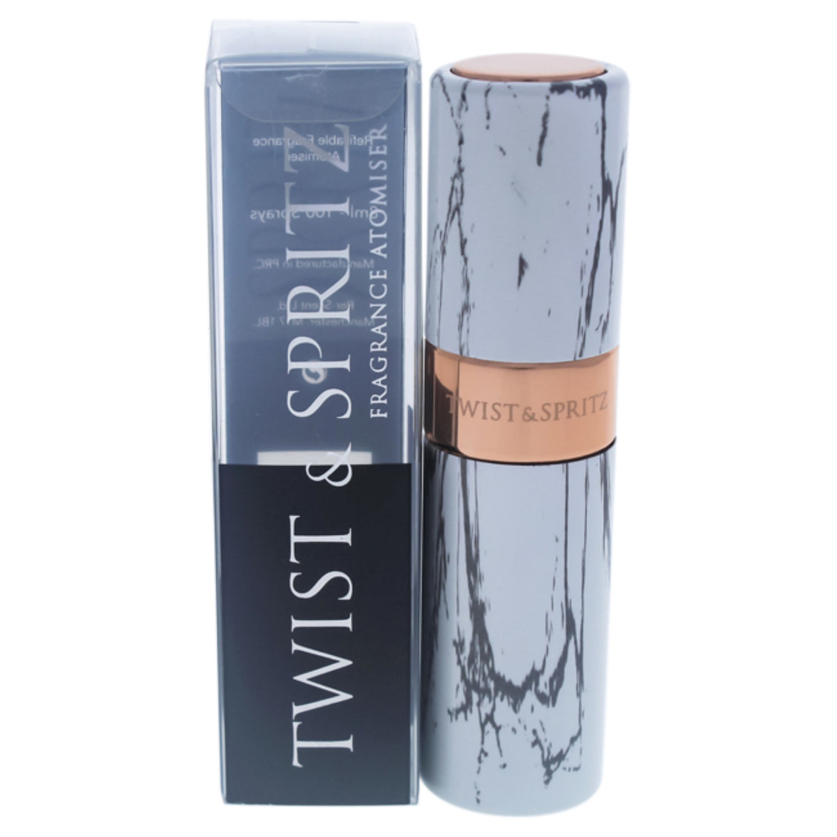 Twist and Spritz Atomiser  White Marble by Twist and Spritz for Women  8 ml Refillable Spray Empty