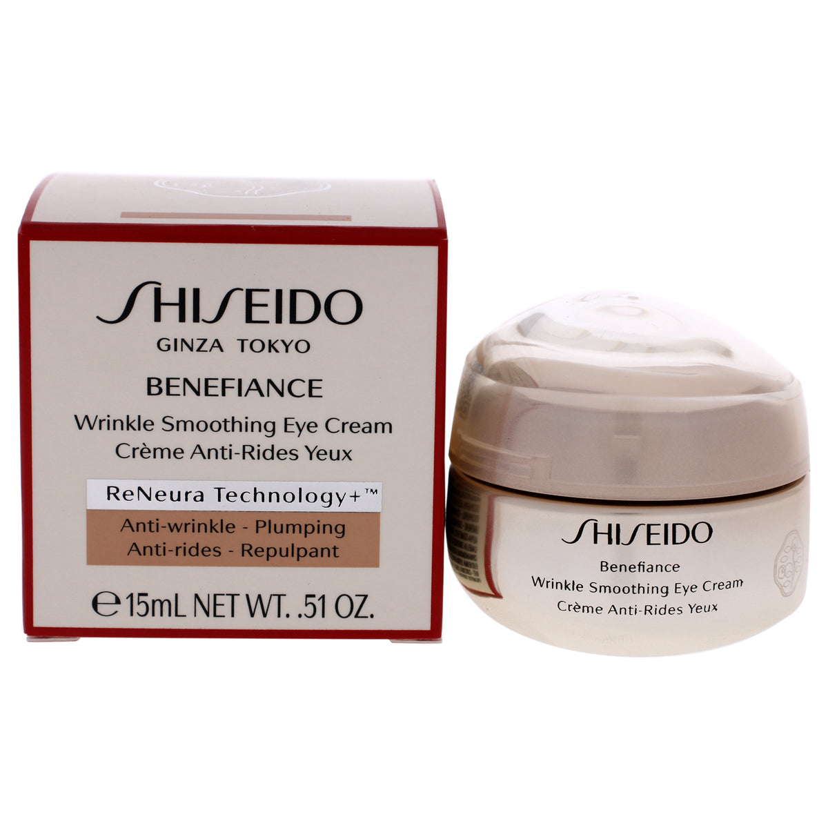 Benefiance Wrinkle Smoothing Eye Cream by Shiseido for Unisex  051 oz Cream