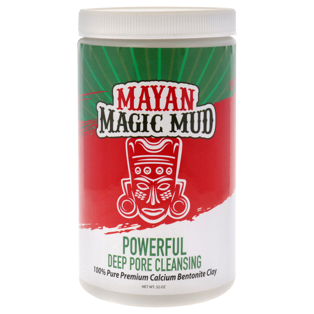 Powerful Deep Pore Cleansing Calcium Bentonite Clay by Mayan Magic Mud for Unisex  32 oz Cleanser