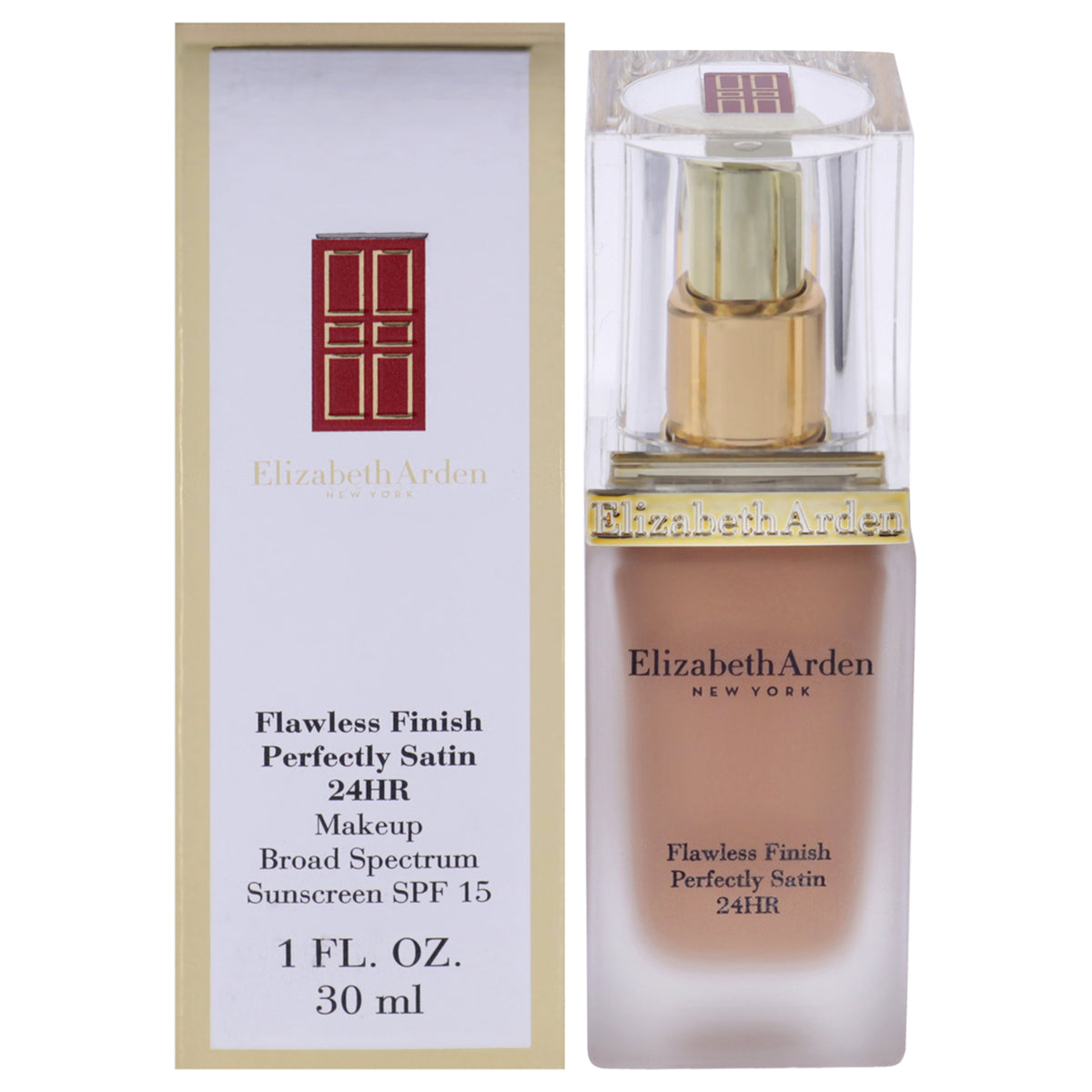 Flawless Finish Perfectly Satin 24HR Makeup SPF 15  14 Caramel by Elizabeth Arden for Women  1 oz Foundation