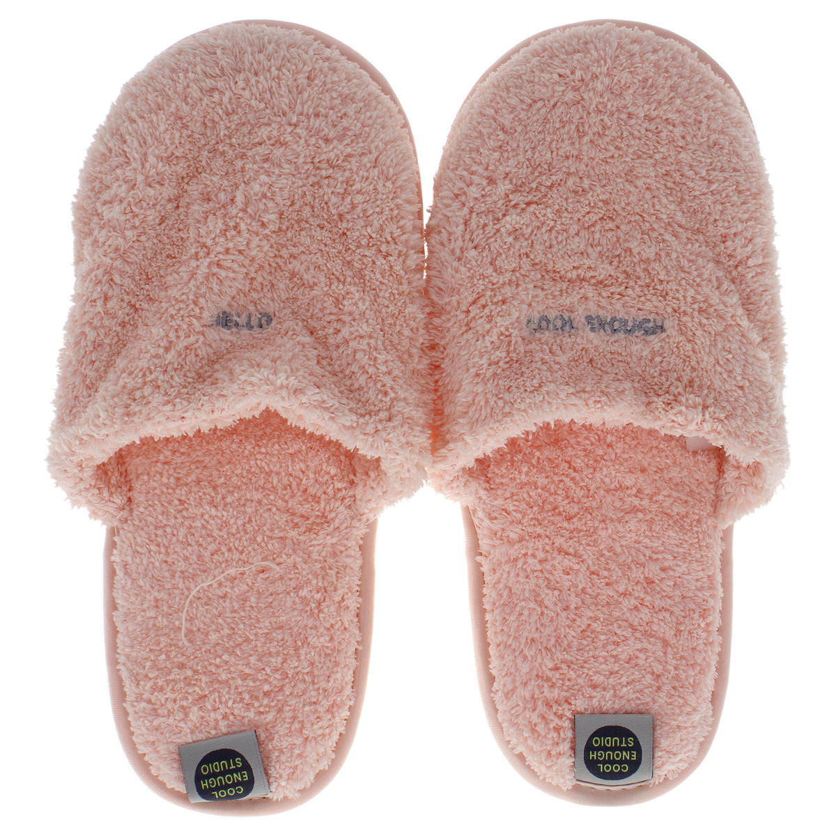 The Towel Slippers Pink  Medium by Cool Enough Studio for Unisex  1 Pair Slippers