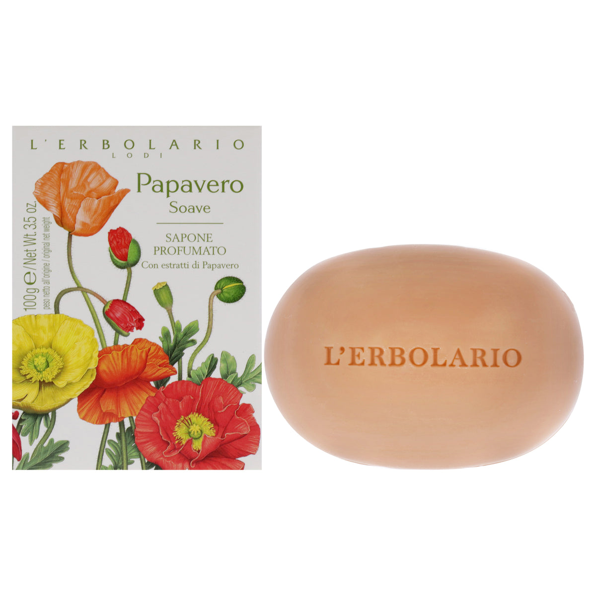 Sweet Poppy Perfumed Soap by LErbolario for Unisex  35 oz Soap