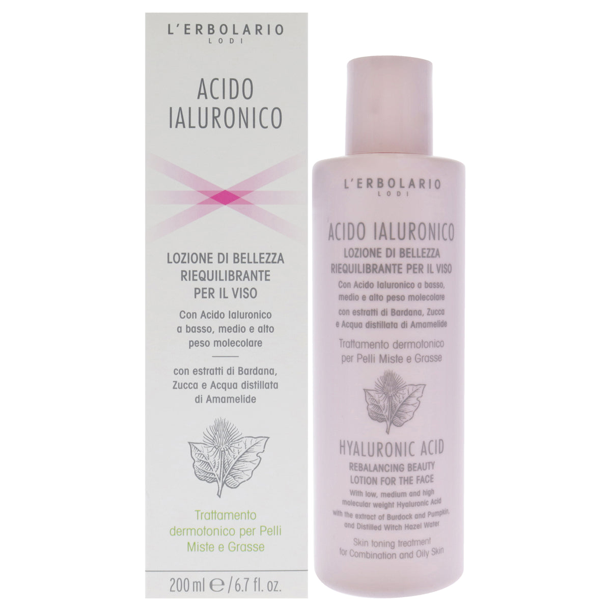 Hyaluronic Acid Rebalancing Beauty Lotion by LErbolario for Unisex  67 oz Lotion