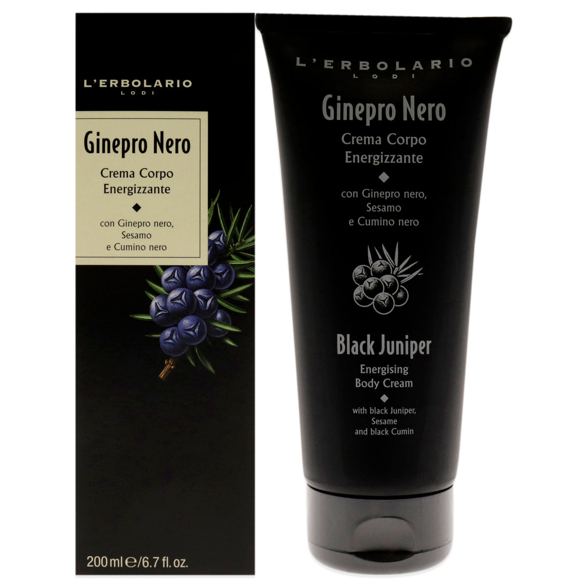 Energising Body Cream  Black Juniper by LErbolario for Unisex  67 oz Body Cream