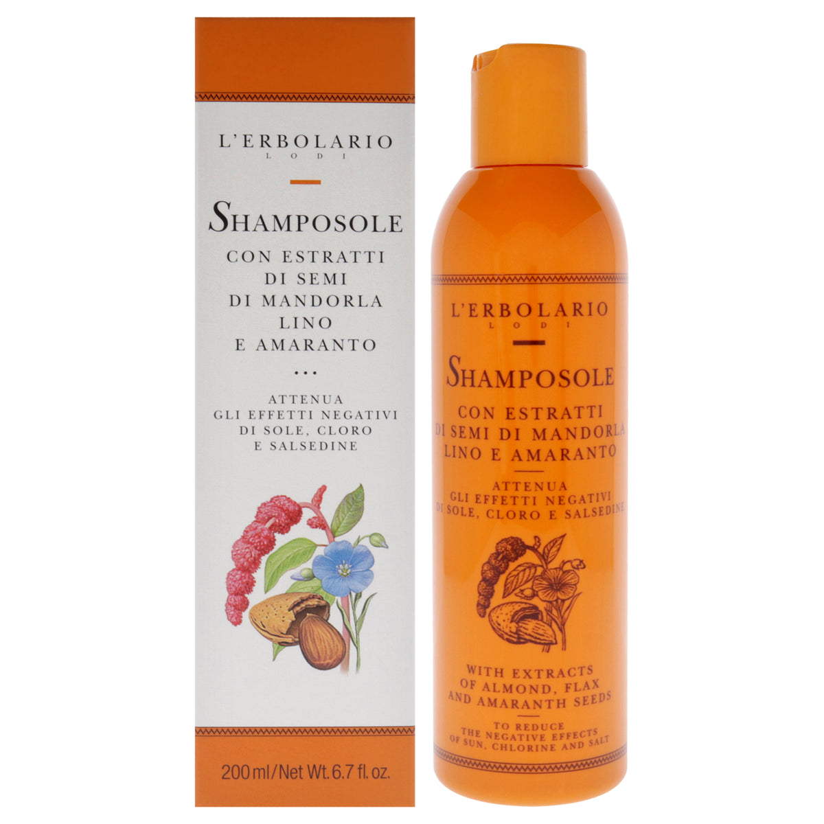 Shamposole by LErbolario for Unisex  67 oz Shampoo