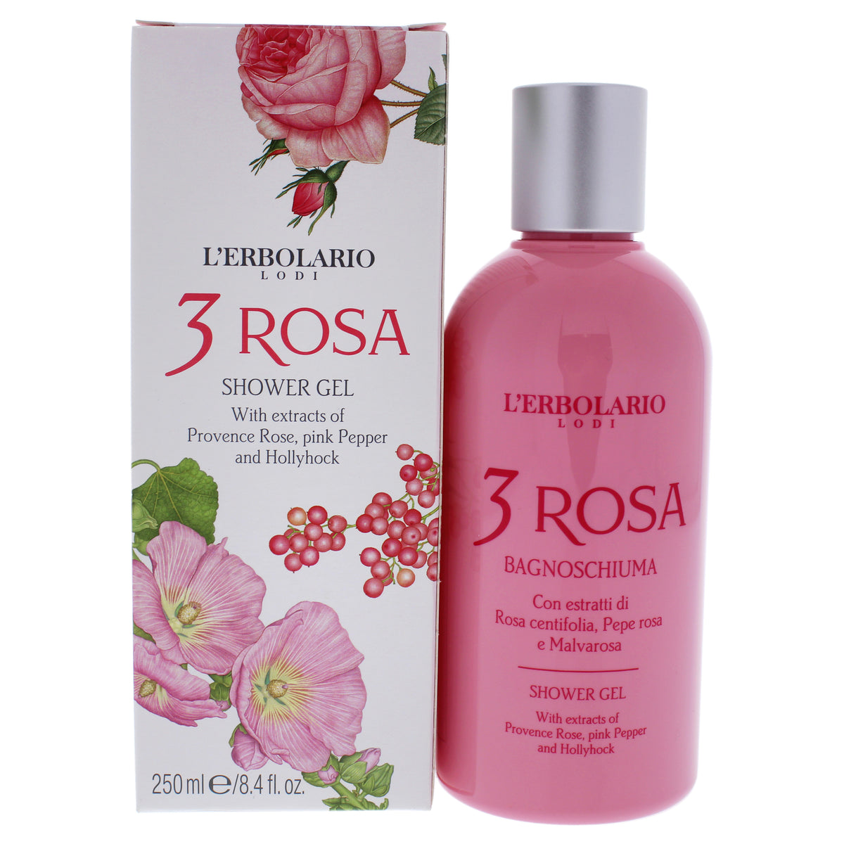 Shower Gel  3 Rosa by LErbolario for Women  84 oz Shower Gel