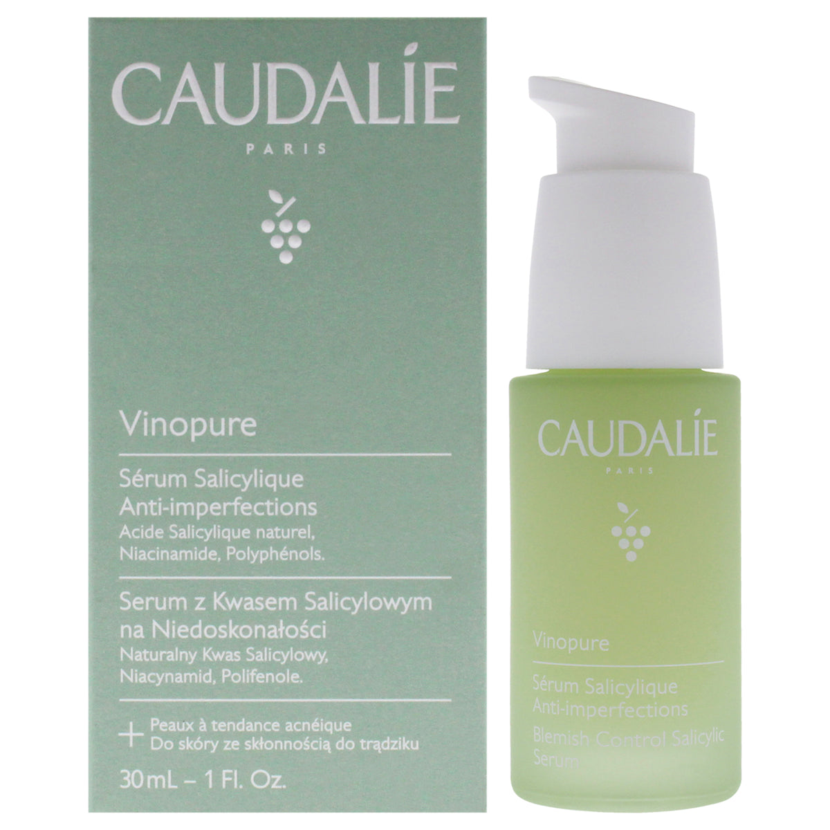 Vinopure Blemish Control Salicylic Serum Serum by Caudalie for Unisex  1 oz Serum