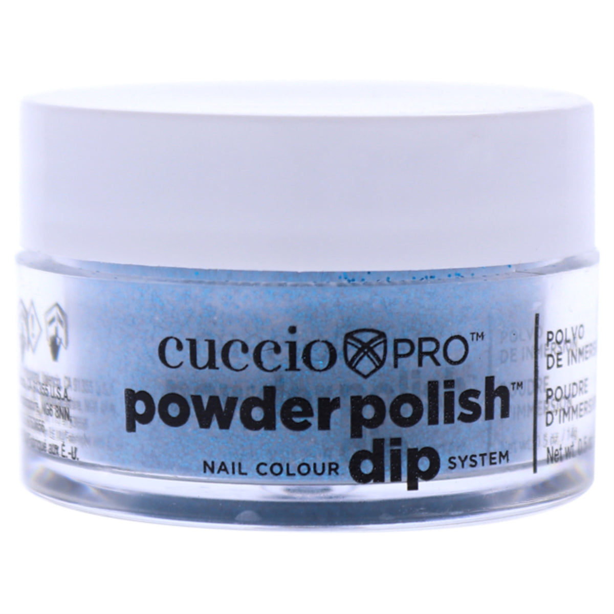 Pro Powder Polish Nail Colour Dip System  Deep Blue Glitter by Cuccio Colour for Women  05 oz Nail Powder