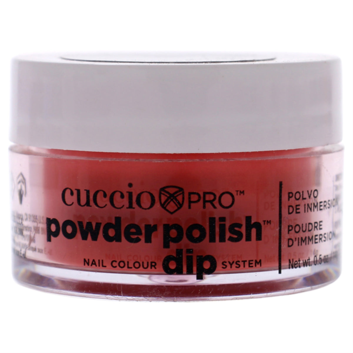 Pro Powder Polish Nail Colour Dip System  Red with Orange Undertones by Cuccio Colour for Women  05 oz Nail Powder