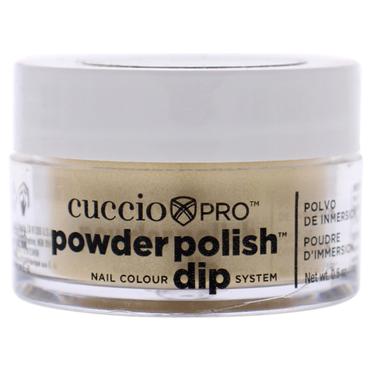 Pro Powder Polish Nail Colour Dip System  Metallic Lemon Gold by Cuccio Colour for Women  05 oz Nail Powder