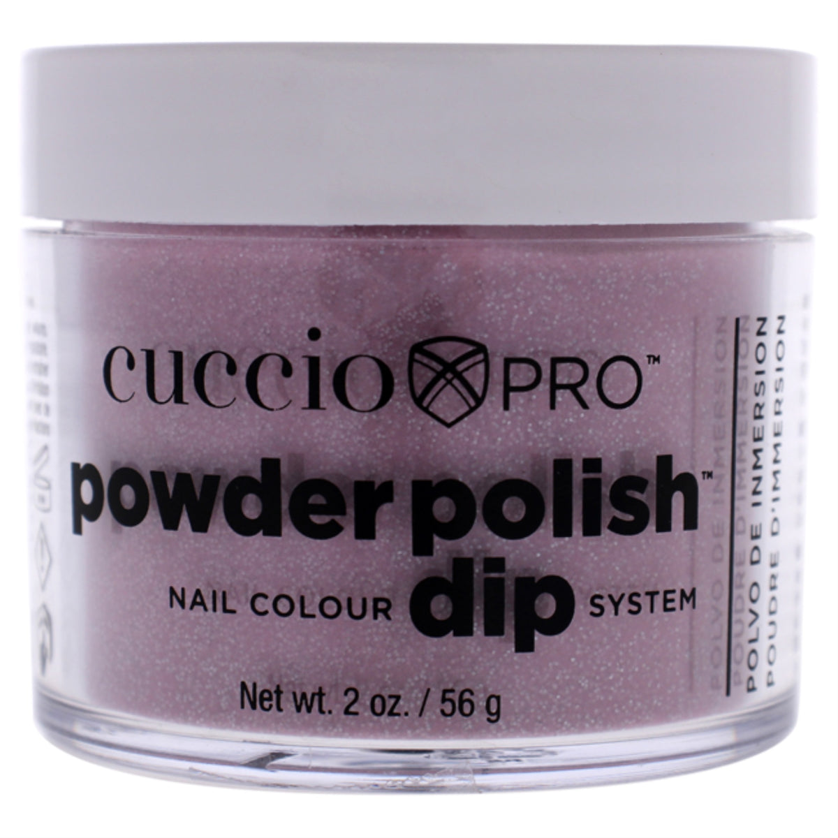 Pro Powder Polish Nail Colour Dip System  Pink with Silver Glitter by Cuccio Colour for Women  16 oz Nail Powder