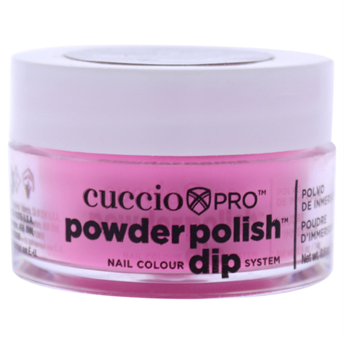 Pro Powder Polish Nail Colour Dip System  Bright Neon Pink by Cuccio Colour for Women  05 oz Nail Powder