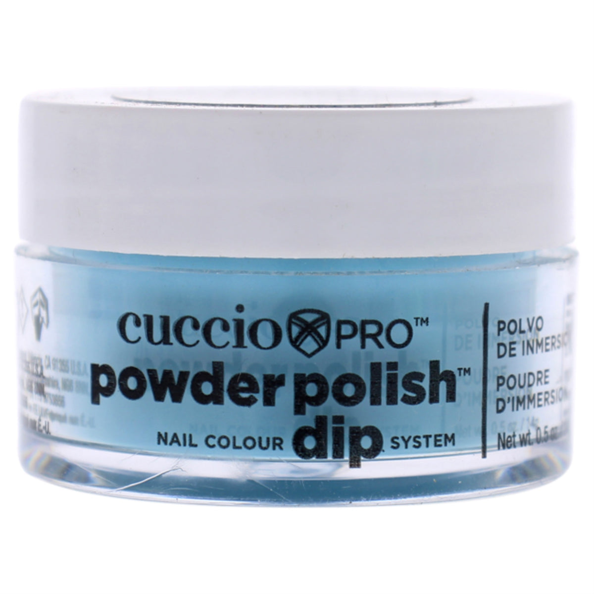 Pro Powder Polish Nail Colour Dip System  Caribbean Sky Blue by Cuccio Colour for Women  05 oz Nail Powder