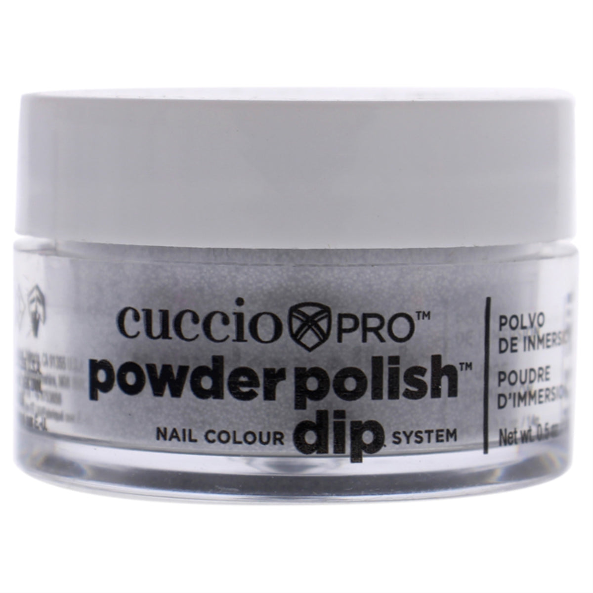 Pro Powder Polish Nail Colour Dip System  Silver Glitter by Cuccio Colour for Women  05 oz Nail Powder