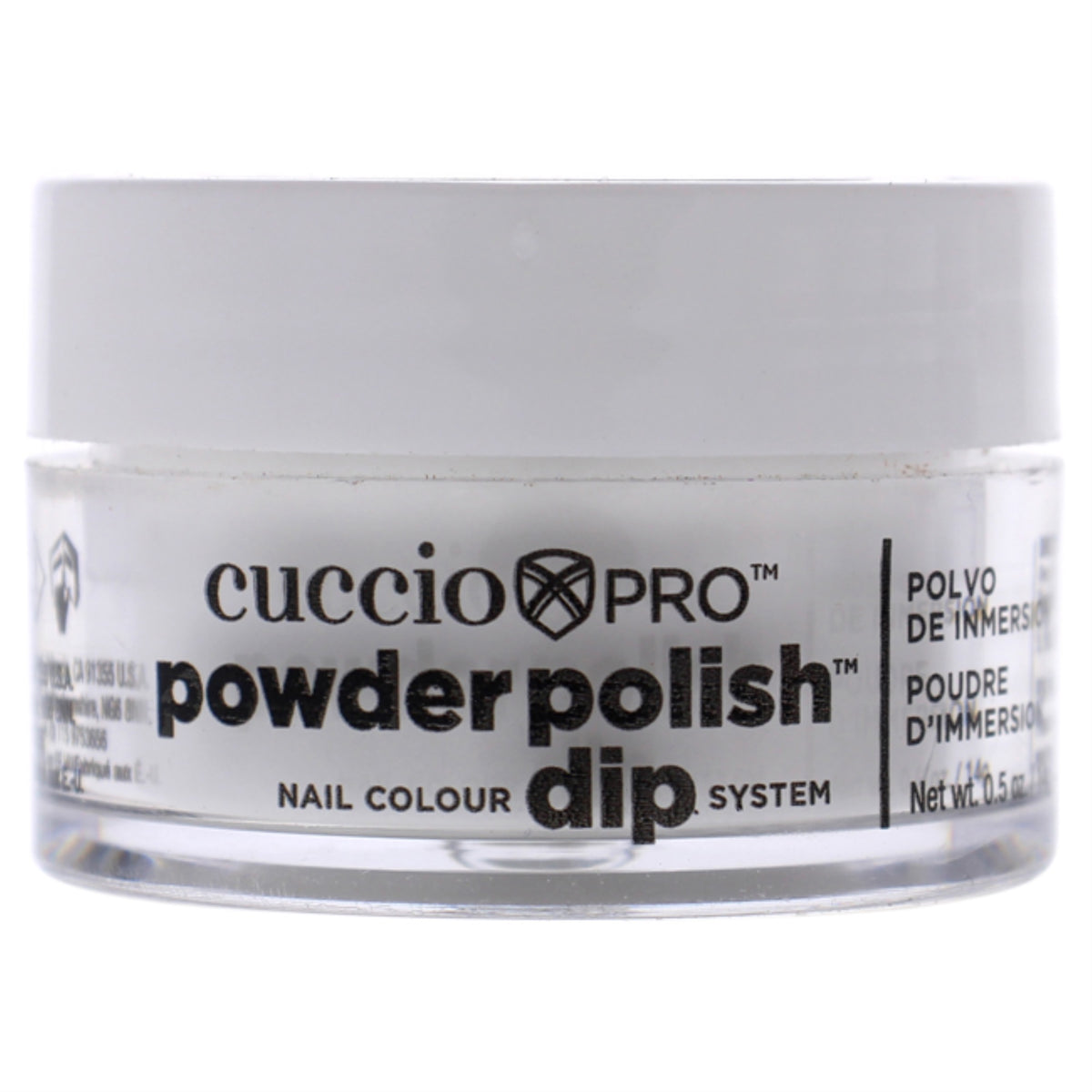 Pro Powder Polish Nail Colour Dip System  White With Silver Mica by Cuccio Colour for Women  05 oz Nail Powder