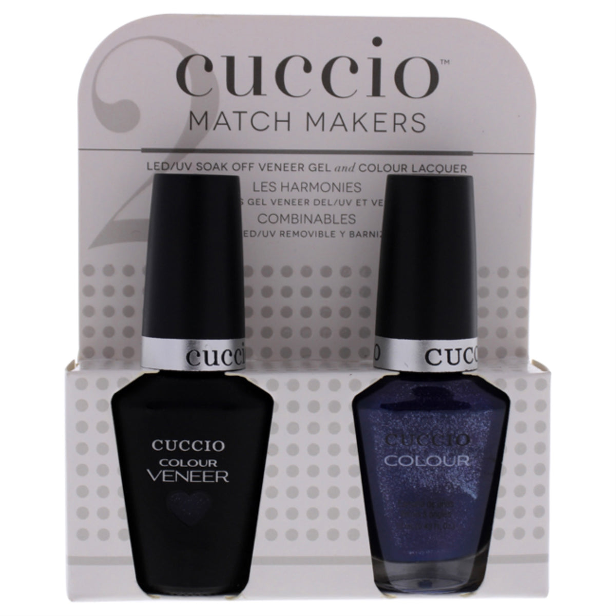 Match Makers Set  Purple Rain In Spain by Cuccio Colour for Women  2 Pc 044oz Veneer Soak Of Gel Nail Polish  043oz Colour N