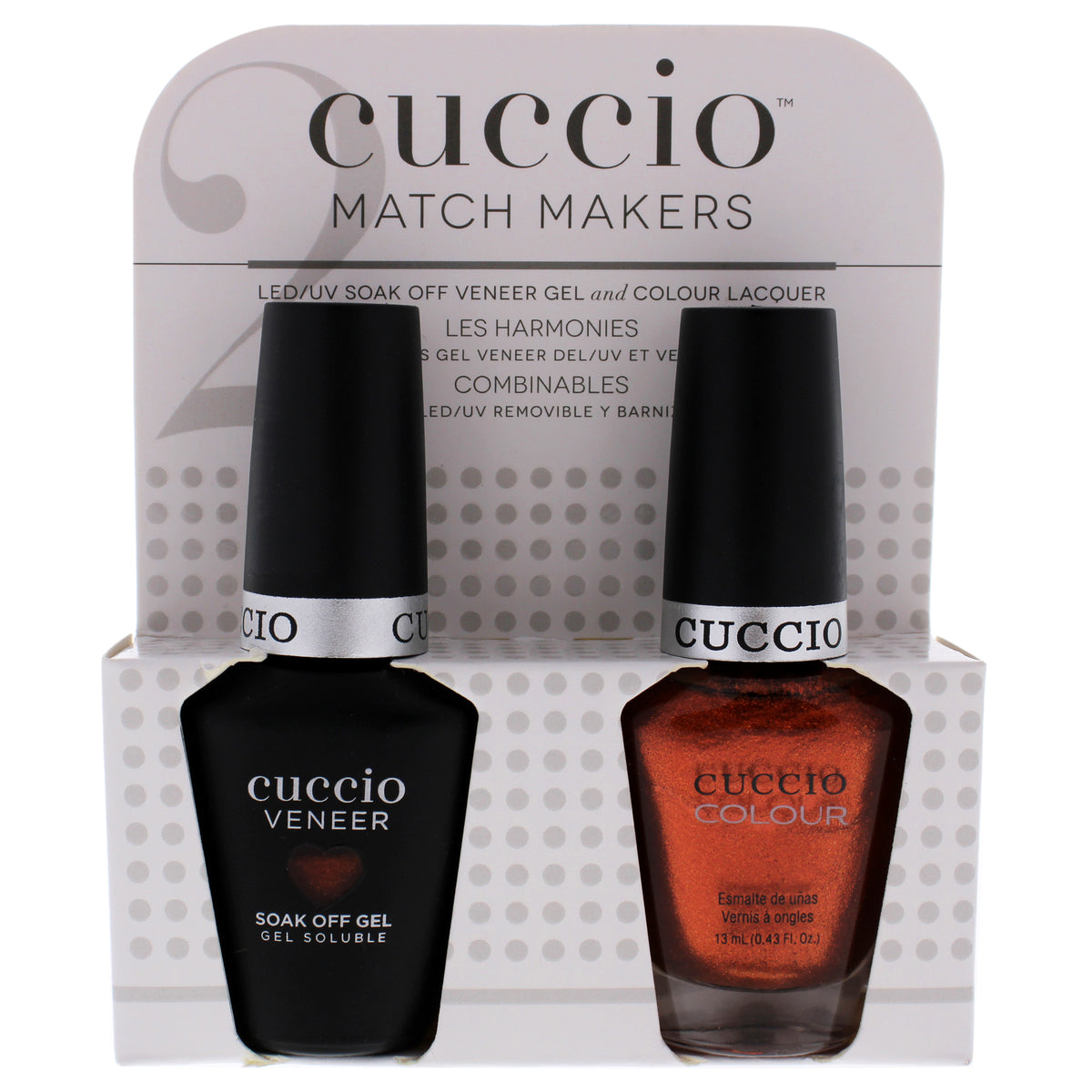 Match Makers Set  Rio Carnival by Cuccio Colour for Women  2 Pc 044oz Veneer Soak Of Gel Nail Polish  043oz Colour Nail Poli