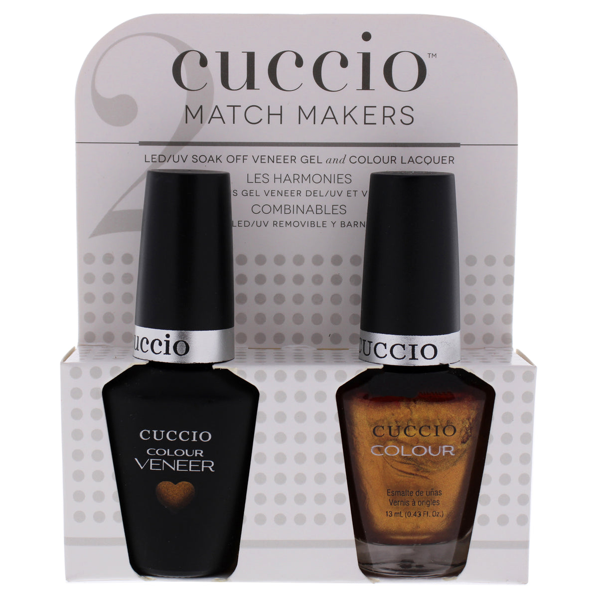 Match Makers Set  Never Can Say Mumbai by Cuccio Colour for Women  2 Pc 044oz Veneer Soak Of Gel Nail Polish  043oz Colour N