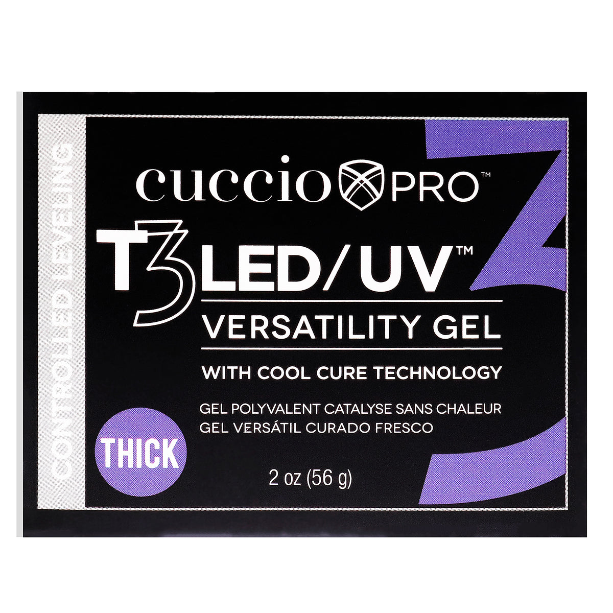 T3 Cool Cure Versatility Gel  Controlled Leveling Opaque Blush Pink by Cuccio Pro for Women  2 oz Nail Gel