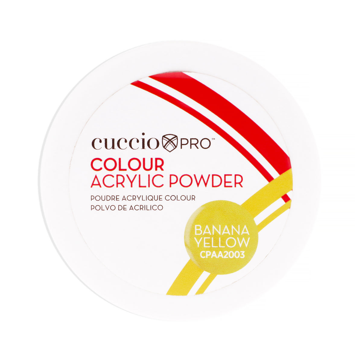 Colour Acrylic Powder  Banana Yellow by Cuccio PRO for Women  16 oz Acrylic Powder