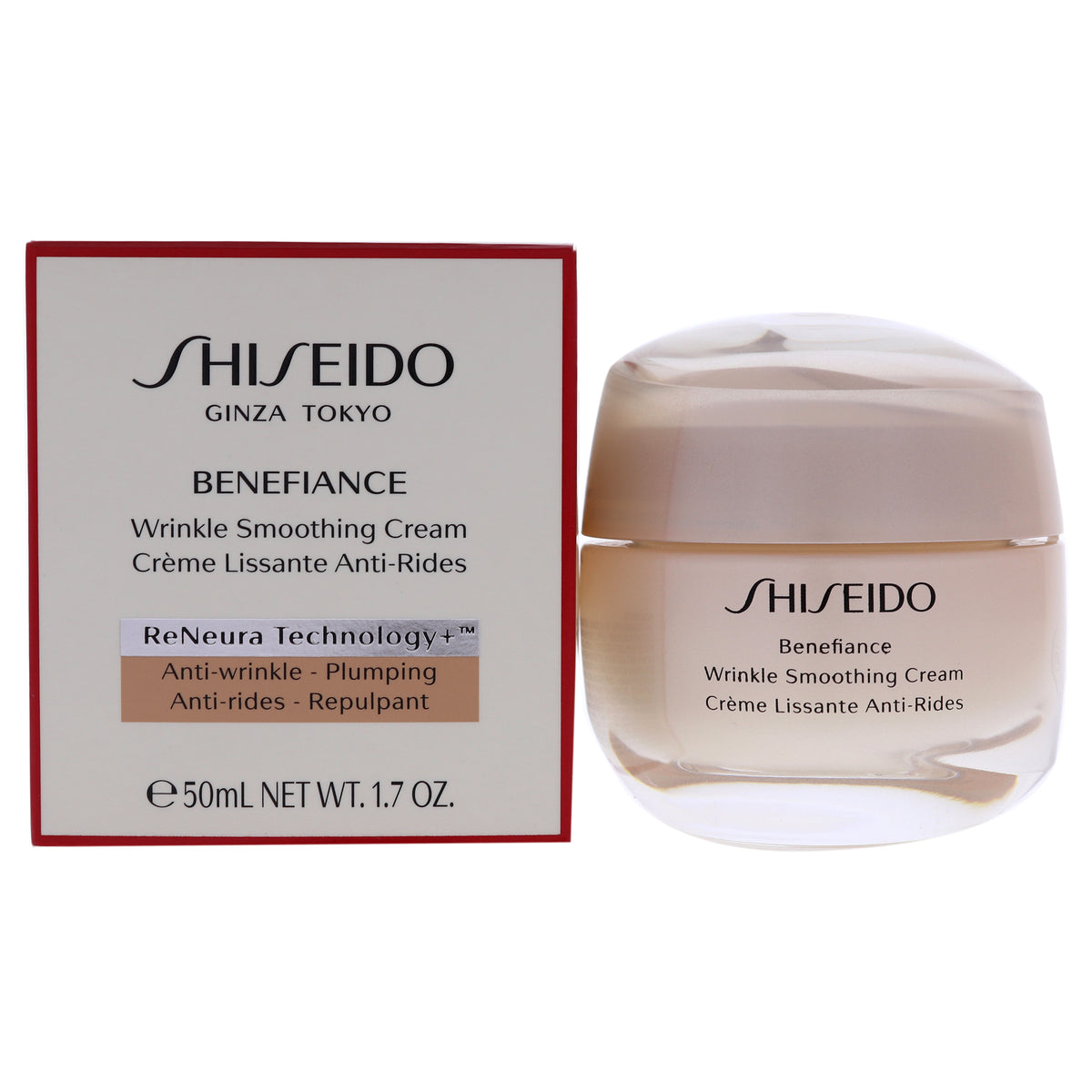 Benefiance Wrinkle Smoothing Cream by Shiseido for Unisex  17 oz Cream