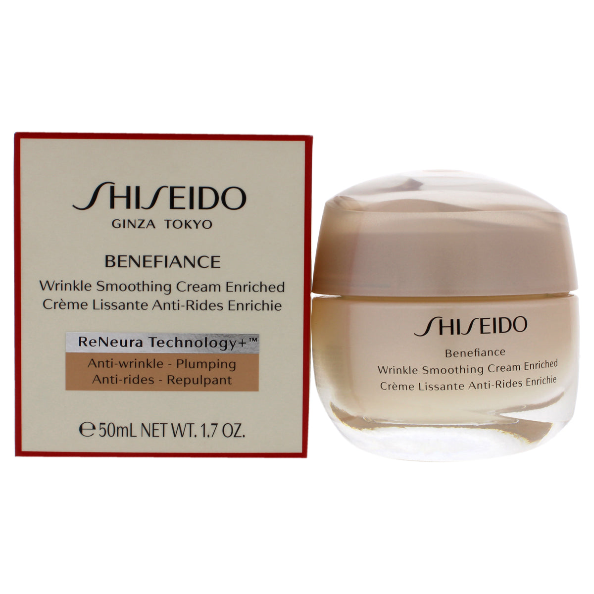 Benefiance Wrinkle Smoothing Cream Enriched by Shiseido for Unisex  17 oz Cream