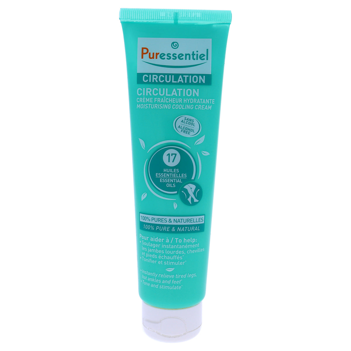 Circulation Moisturising Cooling Cream by Puressentiel for Unisex  34 oz Cream