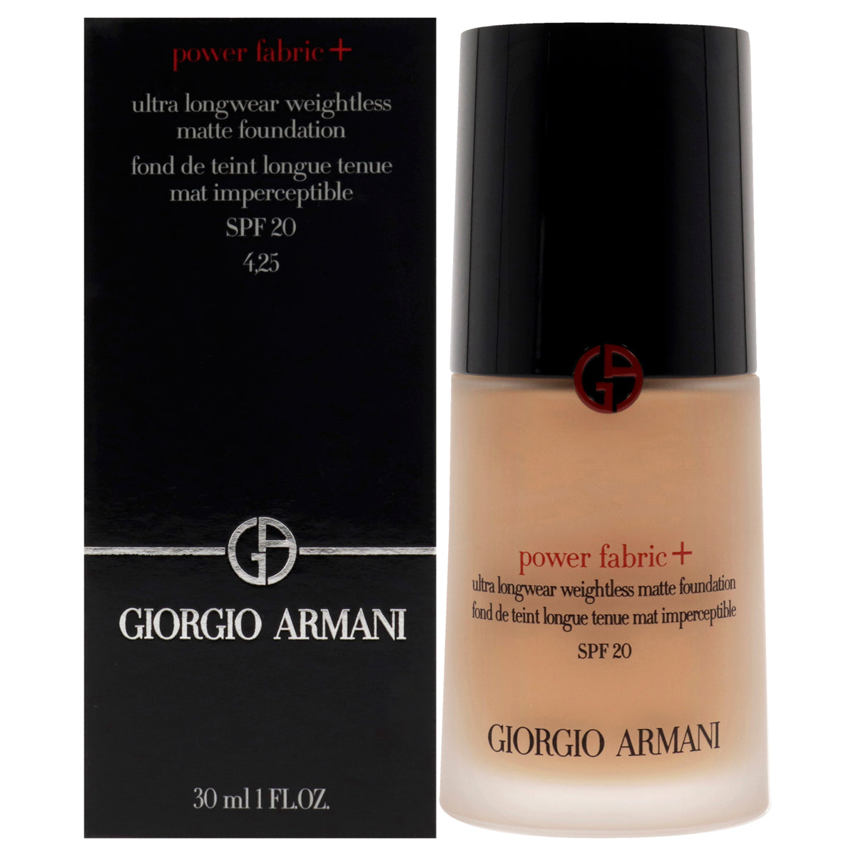 Power Fabric Plus Longwear Weightless Matte Foundation SPF 20  425 by Giorgio Armani for Women  1 oz Foundation