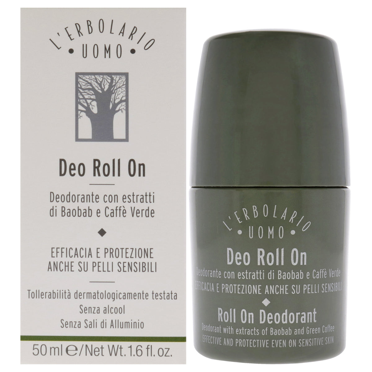 Uomo Roll On Deodorant by LErbolario for Men  16 oz Deodorant RollOn