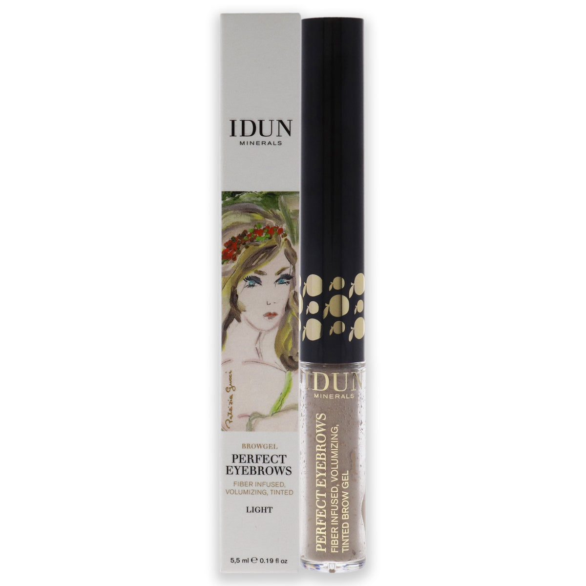 Perfect Eyebrows Gel  301 Light by Idun Minerals for Women  019 oz Eyebrow