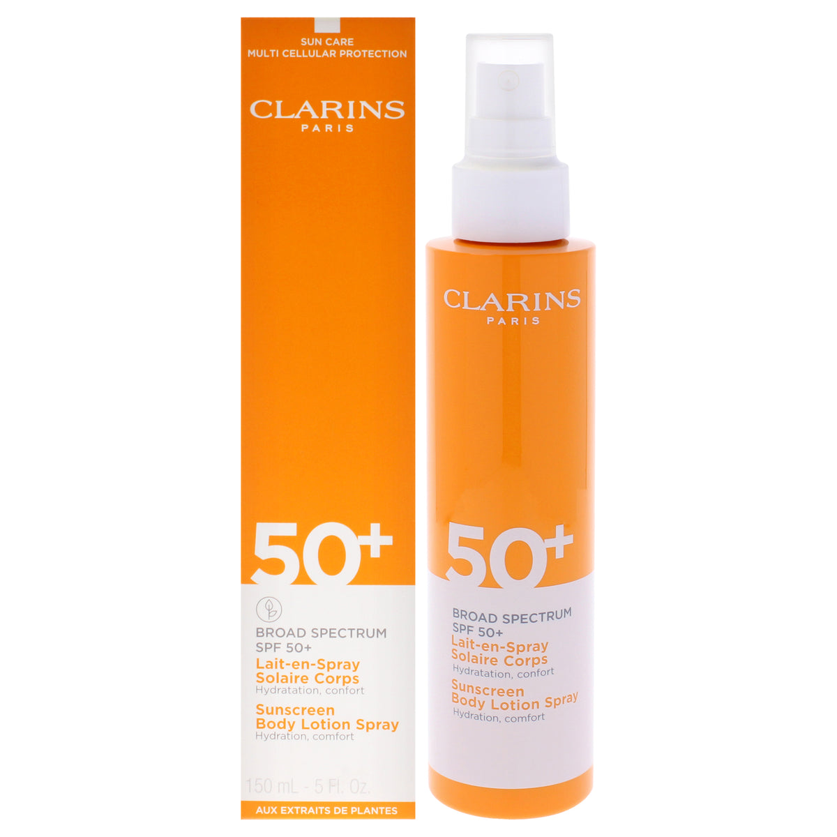 Sunscreen Body Lotion Spray SPF 50 Plus by Clarins for Unisex  5 oz Sunscreen