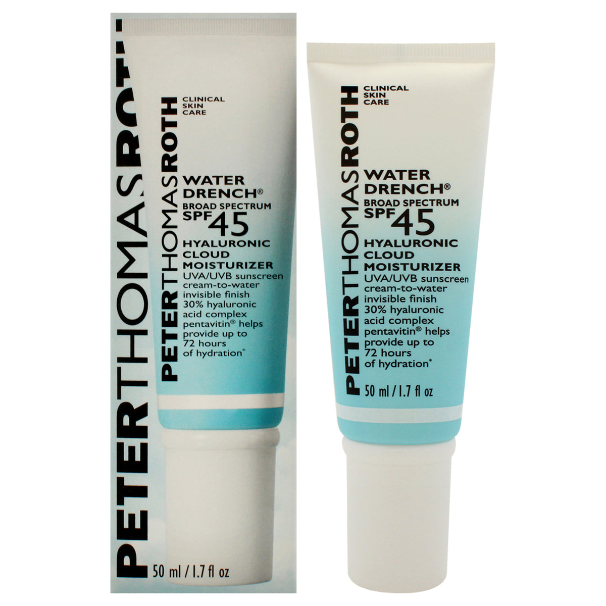 Water Drench Hyaluronic Cloud Moisturizer SPF 45 by Peter Thomas Roth for Unisex  17 oz Sunscreen