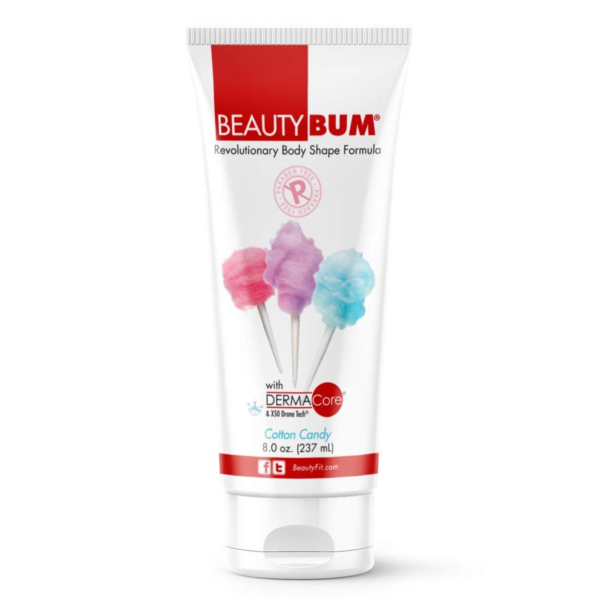 BeautyBum Anti Cellulite Cream  Cotton Candy by BeautyFit for Women  8 oz Cream