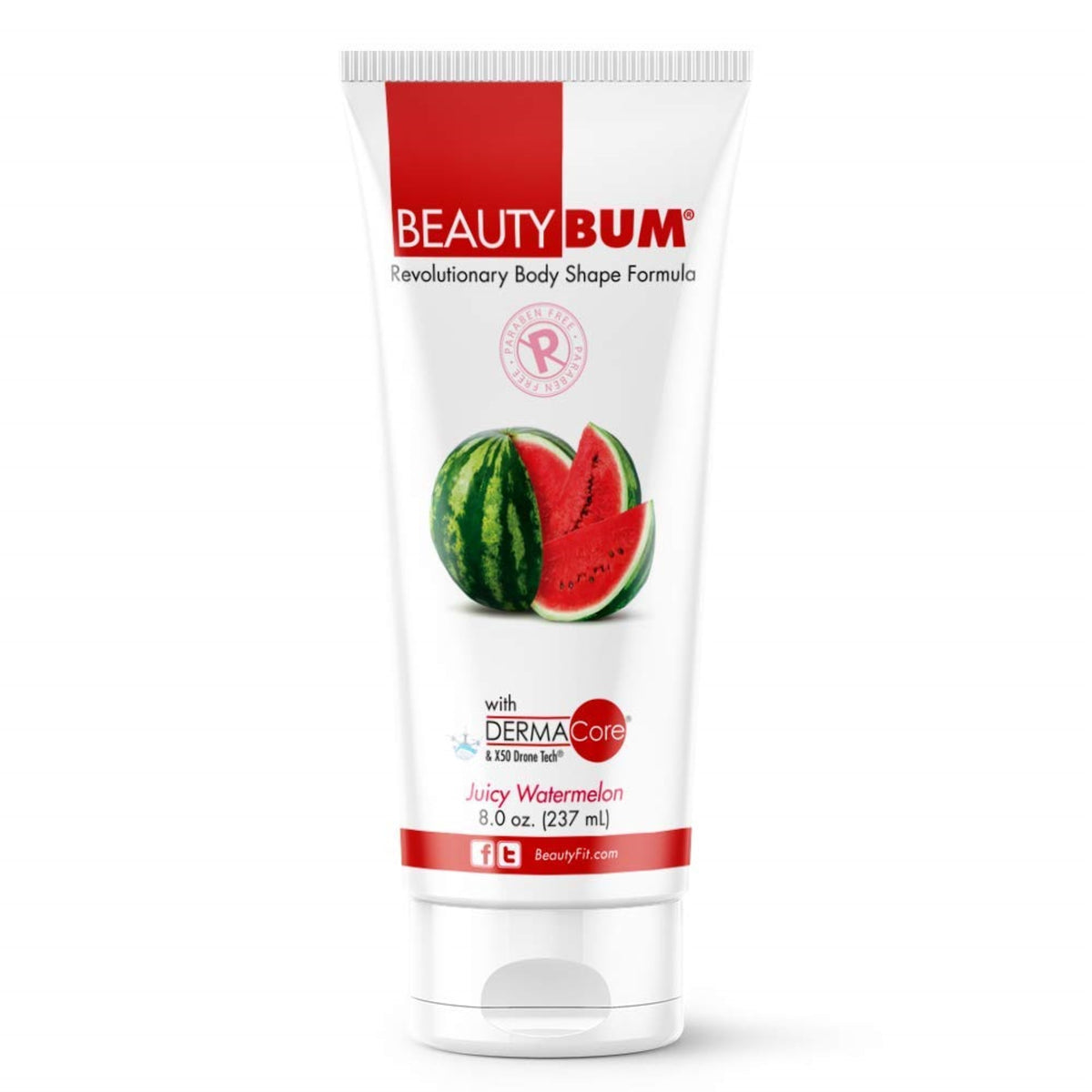 BeautyBum Anti Cellulite Cream  Juicy Watermelon by BeautyFit for Women  8 oz Cream