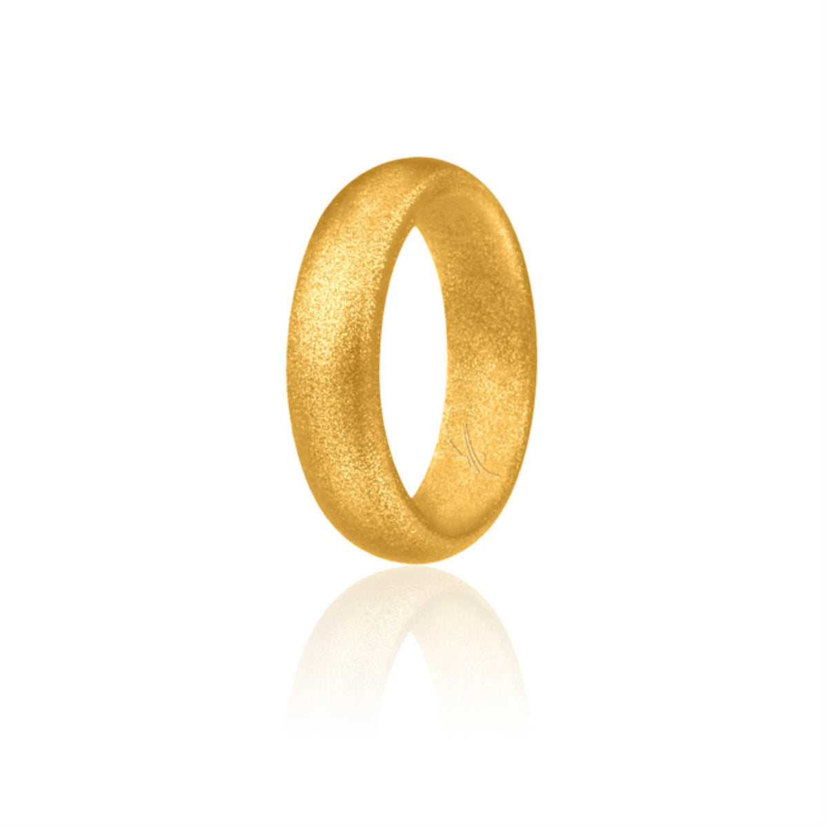 Silicone Wedding Ring  Dome Style  Gold by ROQ for Women  4 mm Ring