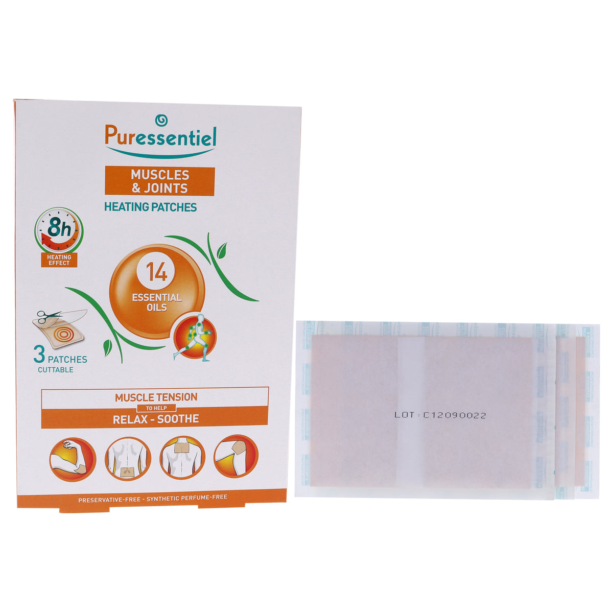 Muscles and Joints Heating Patches by Puressentiel for Unisex  3 Pc Patches