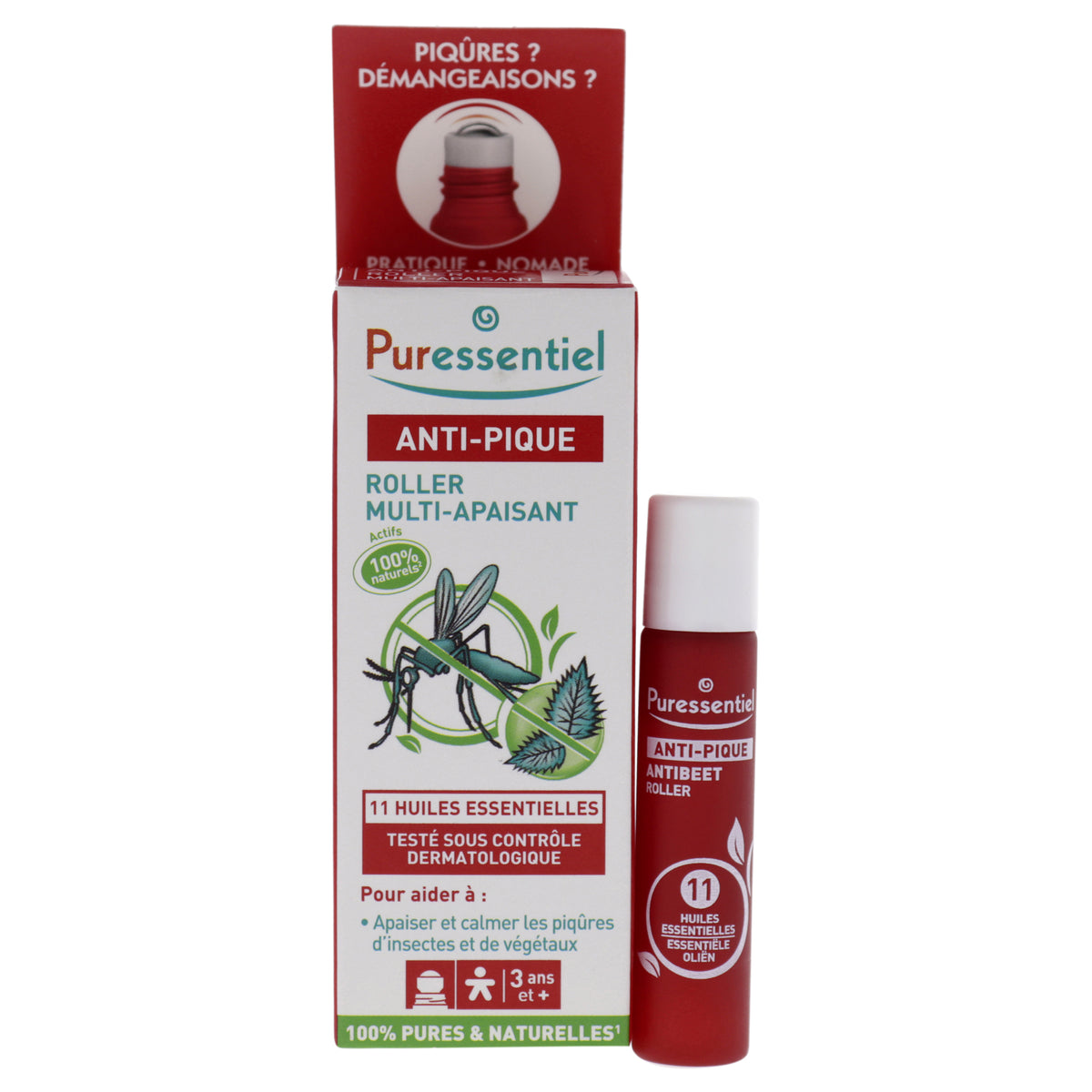 AntiSting Roller by Puressentiel for Unisex  017 oz Repellent Rollon