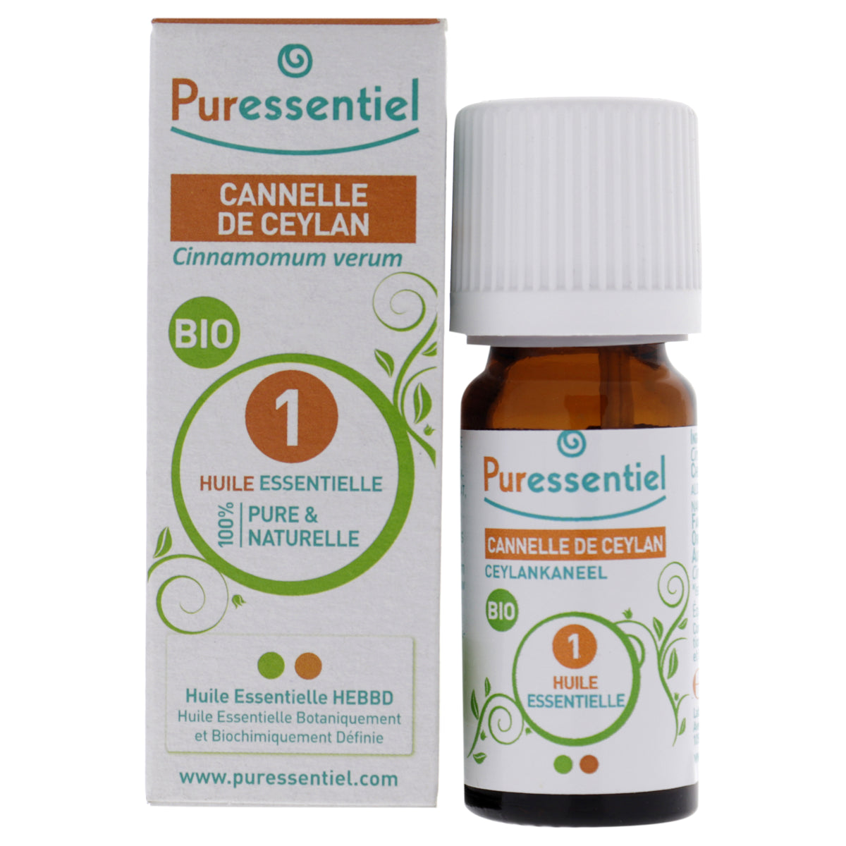 Organic Essential Oil  Cinnamon Ceylan by Puressentiel for Unisex  017 oz Oil