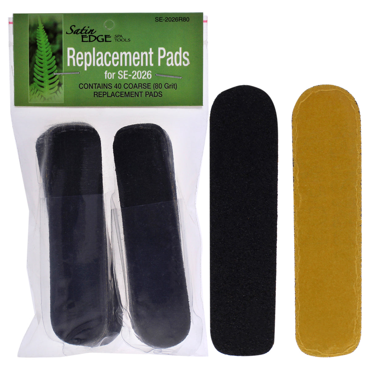 Replacement Pads  SE2026 80Grit by Satin Edge for Unisex  40 Pc Grit Strips