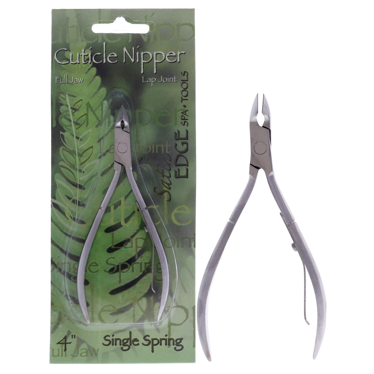 Cuticle Nipper Single Spring  Full Jaw by Satin Edge for Unisex  4 Inch Cuticle Nipper