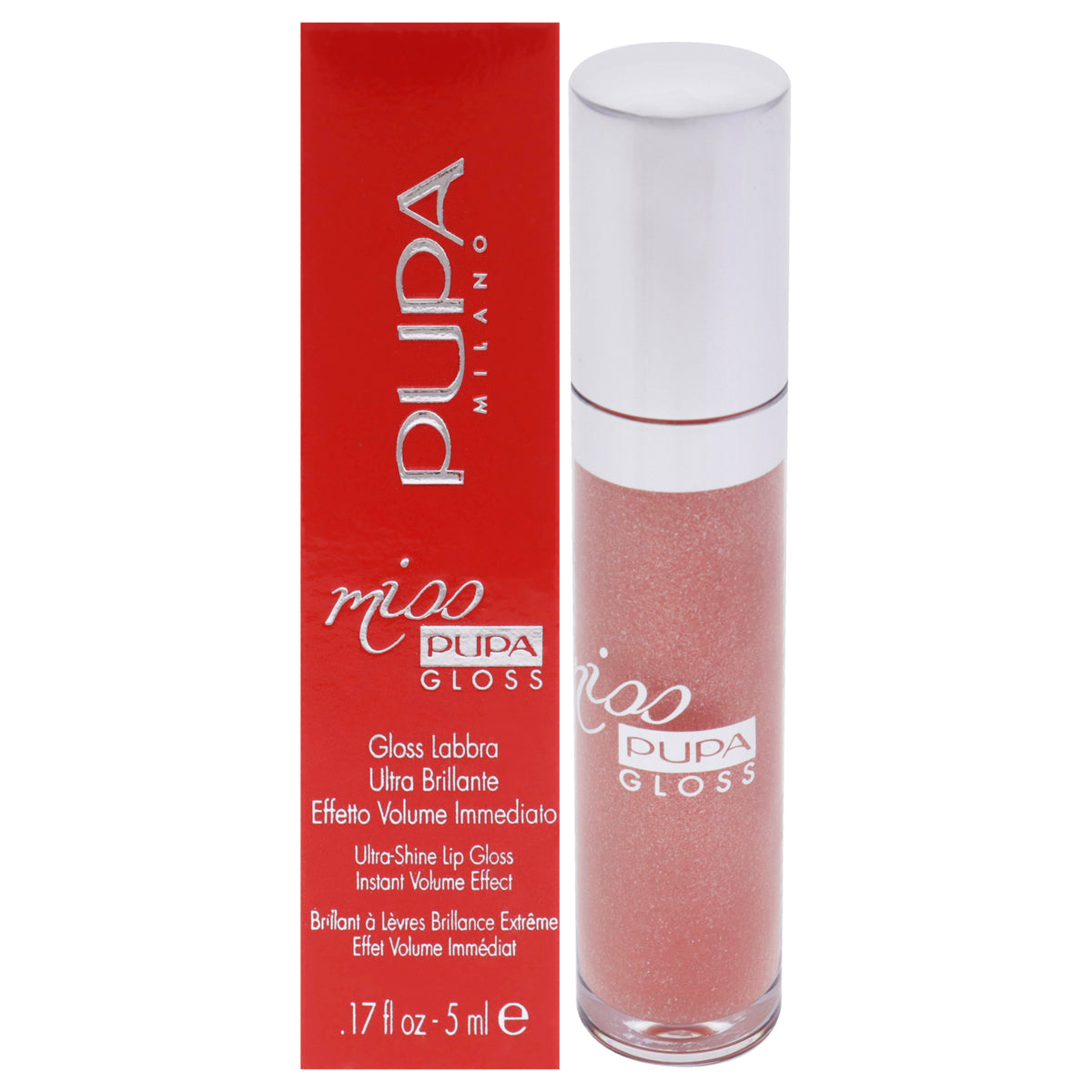 Miss Pupa Gloss UltraShine Lip Gloss  102 Sexy Skin by Pupa Milano for Women  017 oz Lip Gloss